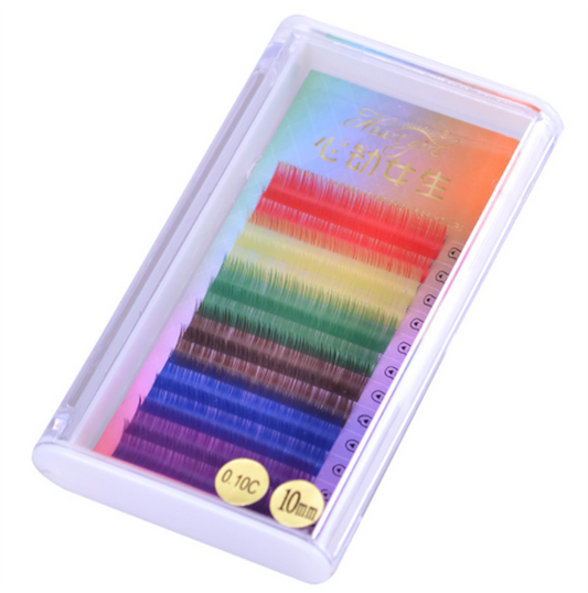 12 Rows Of Color Grafted Mink False Eyelashes