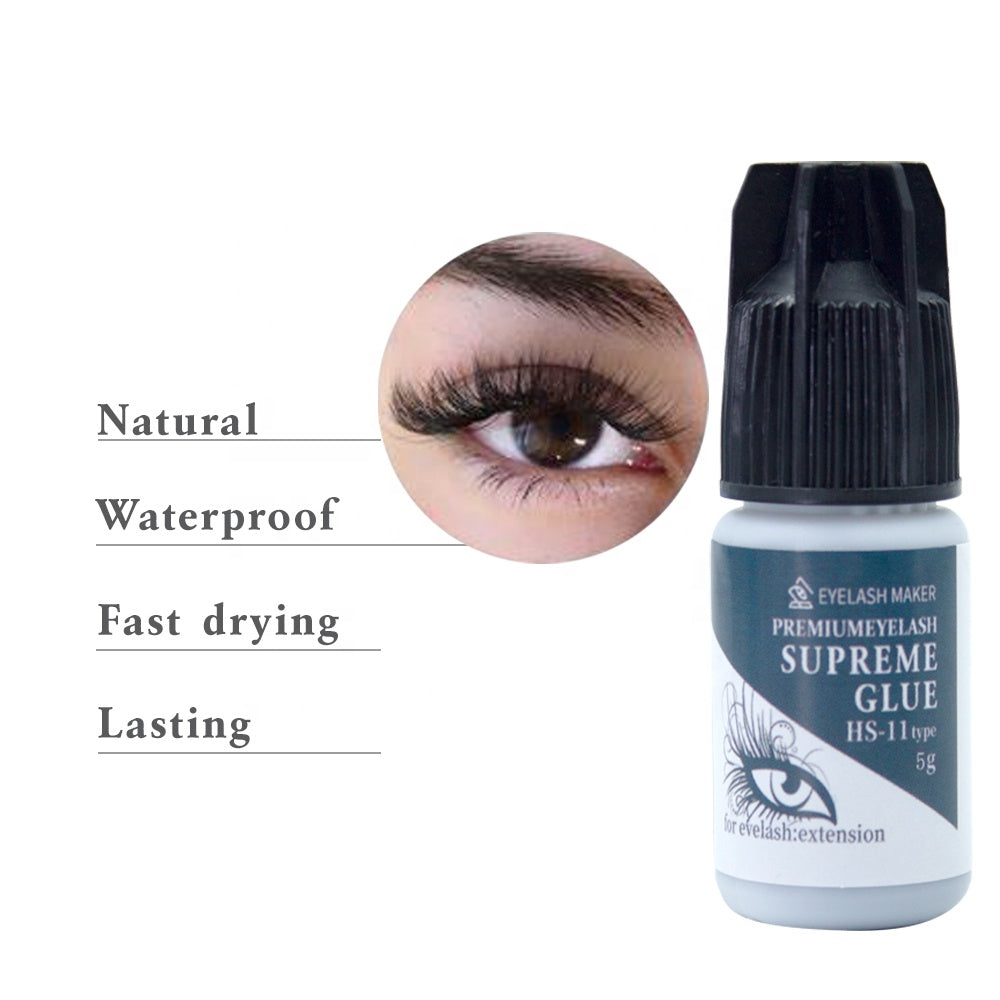 Premium SUPREME HS-11 Black eyelash Glue Adhesive For Eyelash Extension